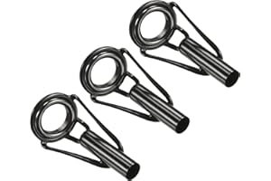 PATIKIL Tubo Diámetro Pesca Caña Puntas Reparación Kit,Inoxidable Acero Guía Anillo para Salada Agua Dulce Agua Pesca