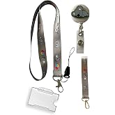 Stormistorer Gray Koala Set of 4 Neck rope Keychain Yoyo Collar Card Holder