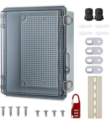 Armadio Elettrico UNI-0/T 300x300x160 Mm - Serratura, IP65, Per Distribuzione Industriale - Colore Bianco