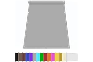 Kebinmaoyi Balcony Privacy Screen PVC UV-Anti Waterproof Multiple Colors for Garden Backyard Deck Patio Fence Porch Grey,0.7x2.5m(2.3ft x8.2ft)