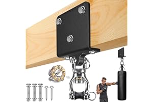 ‎SELEWARE SELEWARE Boxsack Halterung Boxsack Aufhängung - 360° Arehbarer Schwerlast Deckenhaken 1000 LB Kapazität Boxsack Aufhänger Schaukelhaken mit Lagern Haken zur Befestigung Schwerer Boxsäcke