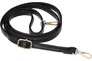 COMNICO Paquete de 1 correa de repuesto para bolso cruzado de cuero negro, ajustable, asas alargadas con hebilla dorada para colgar bolsas de hombro, correa de cámara