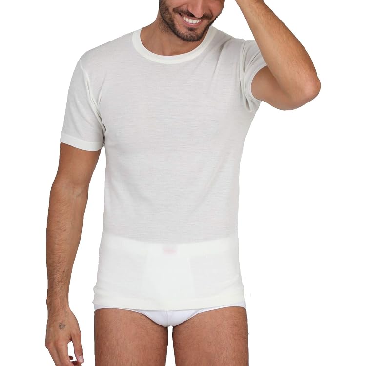 Liabel Maglietta Intima Uomo Lana Cotone, 80% Lana, Offerta 2-3-6 - 6