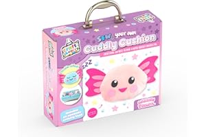 Bookoli Sew Your Own Cuddly Axolotl Cushion Kit | Gifts for Girls Ages 8+ Years | Arts and Crafts for Children | Learn to Sew Kit