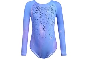 ARSHINER trudge Body da danza e ginnastica classica a maniche lunghe per bambine,completo da ginnastica, abbigliamento da gara, con brillantini per bambine 3-12 anni