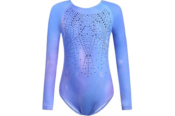 trudge Enfant Fille Justaucorps de Ballet Gymnastique Leotard Body Danse Manches Longues sans Manches 3-12 Ans