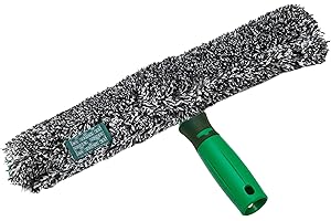 Unger ErgoTec Power Einwascher (Breite 35 cm, Mikrofaserbezug 100% Polyester, 2-Komponenten Griff, Bezug mit Klettverschluss, für streifenfreie Fenster) BC350