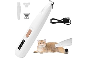 DUBUOZA PawTrim Pro Tondeuse LED silencieuse sans fil USB rechargeable étanche pour chiens chats