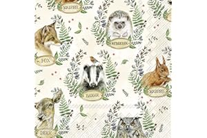 IHR Ideal Home Range - Paper Napkins Autumn Celebrities Cream 20 St. Lunch Napkins 33 cm x 33 cm / 13 inch x 13 inch