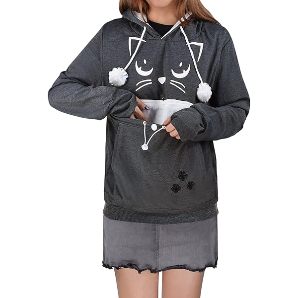 Vrouwen Pet Pouch Hoodie Casual Ademend Comfortabel Kleine Hond Kat Carrier Knuffel Hooded Sweatshirt Dier Kitten Puppy Houder Pullover Rits Hoody met Super Zachte Kangaroo Pocket Blouse Vrouwen Pet Pouch Hoodie Casual Ademend Comfortabel Kleine Hond Kat Carrier Knuffel Hooded Sweatshirt Dier Kitten Puppy Houder Pullover Rits Hoody met Super Zachte Kangaroo Pocket Blouse