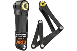 SEATYLOCK FoldyLock Elite Folding Bike Lock - Patented Sleek High Security Gold Rated Bicycle Lock - Heavy Duty Anti Theft Smart Secure Guard with Keys and Case Mount for e-Bikes & City Bikes - 110 CM