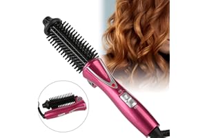 KIREINA Electric Hair Curler, Hot Curler Brush Professional Anti-Scald Instant Heat Up Curling Wands Instant Heat Styling Brush Suitable For All Hair Types (UK Plug（110-240V）)