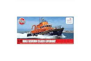 Airfix Model Set - A07280 RNLI Severn Class Lifeboat Model Building Kit - Plastic Model Watercraft Kits for Adults & Children 8+, Set Includes Sprues & Decaks - 1:72 Scale Model