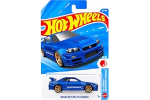 Hot Wheels – Nissan Skyline GT-R (BNR34) – HW J-imports – JJK35 – kort kort – blaumetallic – JDM – licensmodell – Mattel 2026 (199/250) – 1:64