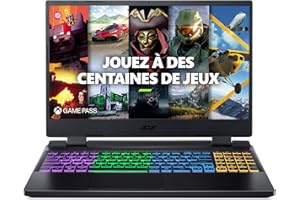 Acer Nitro 5 AN515-58-78ZS Ordinateur Portable Gaming 15,6'' Full HD IPS 144 Hz, PC Portable Gamer (Intel Core i7-12650H, NVIDIA GeForce RTX 4060, RAM 16 Go, 1024 Go SSD, Windows 11) - PC Gaming Noir