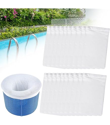 30Pcs Panier à Skimmer Filtre Piscine Économiseur Chaussettes, Natation pour Filtrer les Feuilles