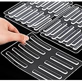 Unity Brand 10Pcs Transparent 2.24 inch Strip Door Handle Bumper Soft Wall Protector Self Adhesive Door Knob for Wall Shield 