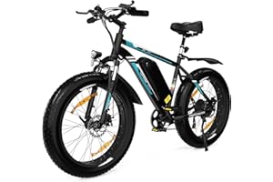 HITWAY 27,5"/26" Bicicleta Eléctrica para Adultos, Bicicleta de montaña eléctrica Batería extraíble de 36V13Ah/48V15Ah, transmisión - 7 velocidades, Rango de Crucero 60-100km