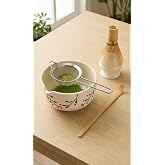 5 Par&ccedil;a Profesyonel Matcha Hazırlama Seti - &Ccedil;elik S&uuml;zge&ccedil;, Bambu &Ccedil;ırpıcı, Kase, Tutucu ve Kaşık