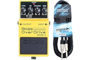 BOSS GUITAR EQUIPMENT Boss ODB-3 Bass Overdrive Verzerrer Effektgerät für Bass + keepdrum Gitarrenkabell 3m