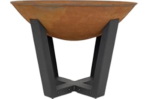 La Hacienda Icarus Small Ø 56 - Bol de Feu - Brasero Exterieur Noir - Brasero Mexicain - Incinerateur de Jardin - Brasero pour Jardin - Acier - 56 x 56 x 41 cm