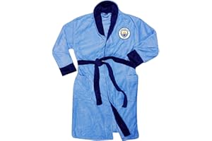 MCFC Unisex Manchester City Adults Dressing Gown (100% Polyester Fleece)