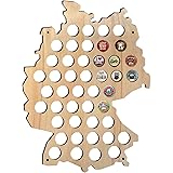 Heymatine Bierkarte aus Holz Wanddekoration von Deutschland Karte,Dekor Wandkunst 44 x 33 cm Kronkorkensammler Geburtstagsges