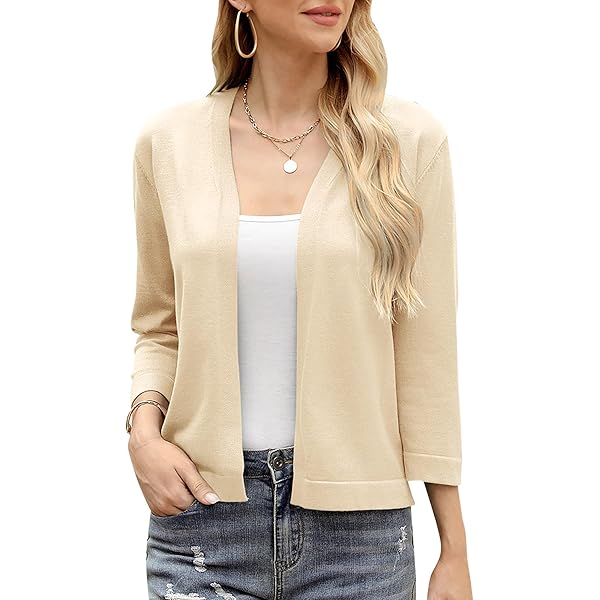 Chaqueta Entretiempo Cárdigan Verano Mujer Ligero Cuello V