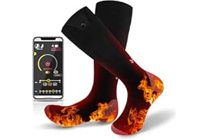 WNDY'S DREAM Heated Socks, 2025 Rechargeable Heated Socks, 5000 mAh Extra Large Battery, Long Life Up To 65 °C Large Heating Area, Suitable For Outdoor Skiing, Winter Camping, Hiking