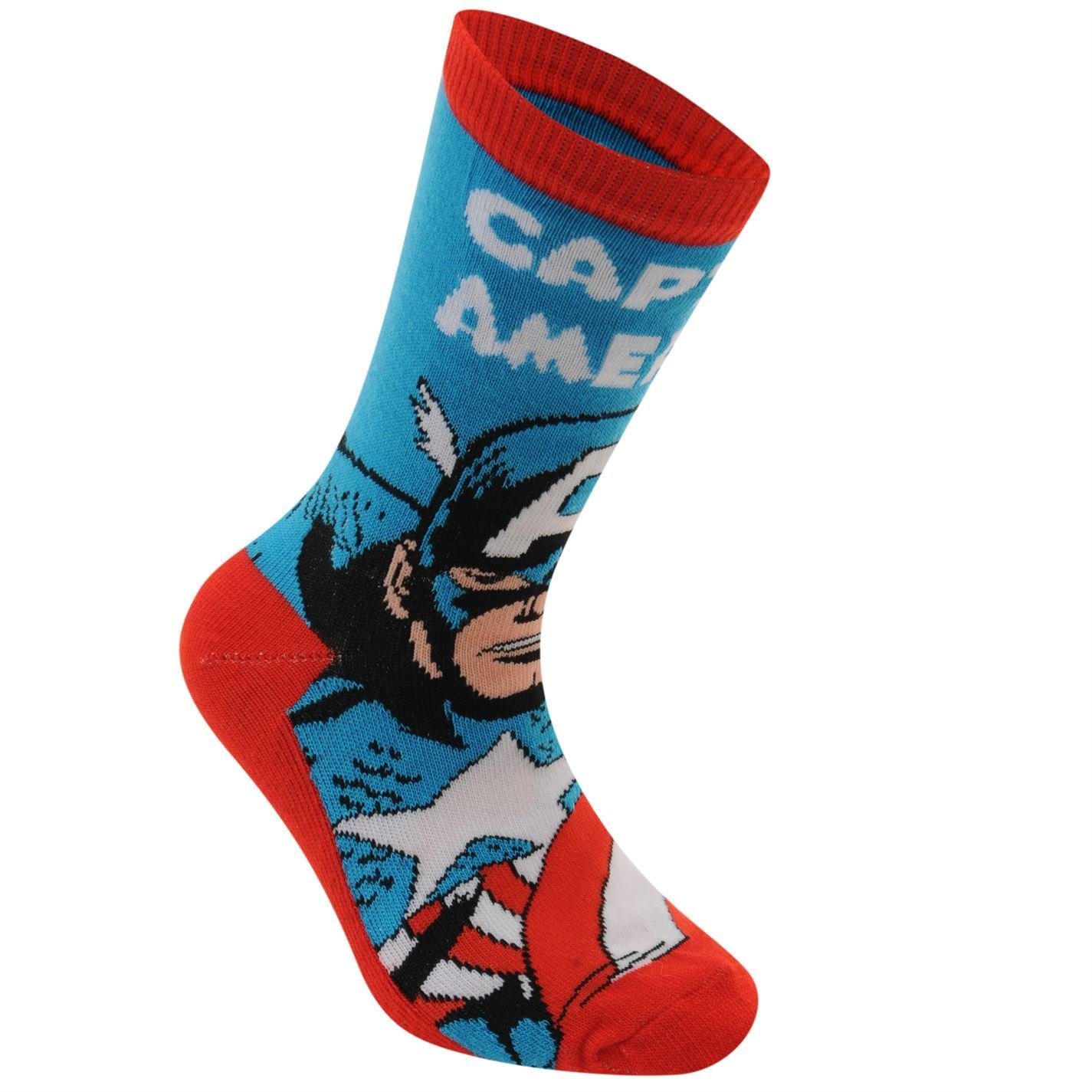 Marvel-Avengers-Crew-Socken-3-Pack-Kinder-RotGrnBlau-Charakter-Socke