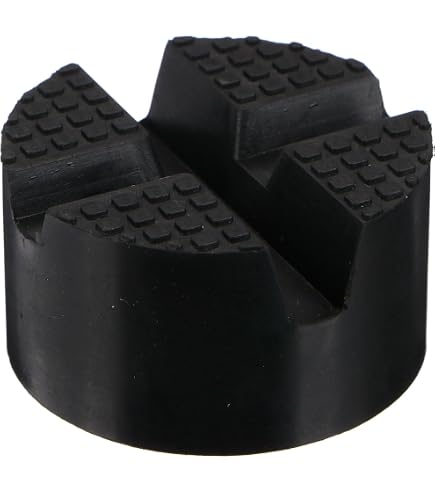 2 Cuscinetti In Gomma Per Cric Da 4 Tonnellate - Larghezza Fessura 10 Mm - Antigraffio E Ammortizzanti - Adattatori Universali Per Cavalletti