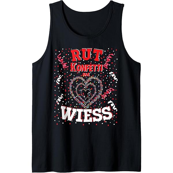 Kölsch Karneval Tank Top - Rot Weiss Köln Motiv Für Fasching