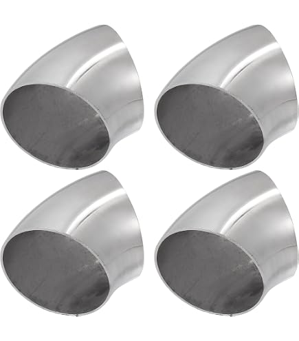 TUBO GOMITO PIEGATURA 90 gradi acciaio inox lucido per riparazioni