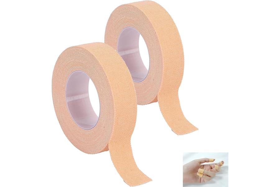 Finger Tape - Self-Adhesive Bandage Tape, Skin Colour Extra Strong 1cm x 5m Athletic Tape for Fingers Feet Sweat Volleyball Finger Tape for Outdoor Sports Climbing Boxing