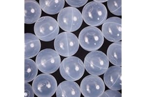 ‎H&F HEIMTEXTILIEN H&F Heimtextilien 500 Bälle für Bällebad Ø 7 cm – Transparent Plastikbälle für Kinder & Babys – Weiche & langlebige Spielbälle – BPA-frei & schadstofffrei – Perfekt für Spielzelt, Hüpfburg & Garten