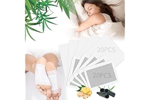 IKELY 20 Stück Detox Fußpflaster,Entgiftungspflaster Füße Original,Natürliche Deep Cleansing Foot Pads,Detox Pflaster Fuß,Detox Foot Patch Entgiftung,für Reinigung Körpers Tiefschlaf 100% Natürliche Fußpads