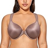 AISILIN Women's Light Padded Front Fastening Racer Back Underwire Full Coverage Bra