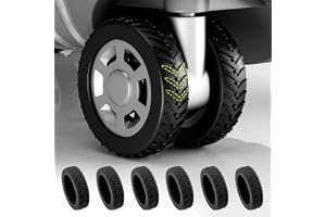 8 pieces of black silicone covers for luggage wheels for travel bags with eight wheels