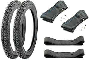 BISOMO 2x Vee Rubber Reifen 2.25 x 16 Zoll, 2 1/4 x 16 Zoll Profil VRM 087, 38J, Inklusive 2 Schläuche + 2 Felgenbänder, neuste Technik für Straße und Gelände - 6-teilig