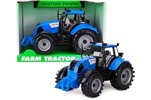 Toyland® Trattore agricolo alimentato con apertura a coppa – disponibile in rosa, blu, rosso e verde (blue)