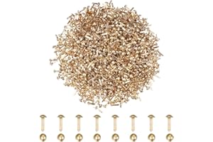 PH PandaHall 1000pcs Mini Attaches Parisiennes en Métal Doré, Attaches Parisiennes en Fer pour Scrapbooking, Attaches Parisiennes Pastel pour Travaux Manuels en Papier, Projet Scolaire, 4.5x8 mm