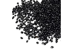 XIZHI Glassteine für Aquarien, dekoriert, unregelmäßig, künstliche Glassteine, Glassteine, Steine, für Fischschildkröten, Landschaft, Boden oder Topfpflanzen, Dekoration, Schwarz