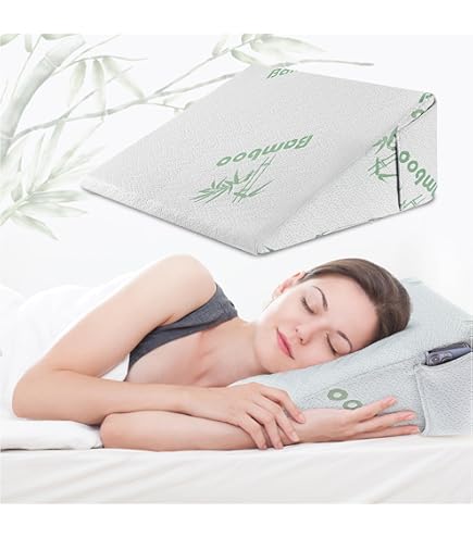 Extra Large Foam Wedge Cushion For Bed And Living Room - Bed Wedge Pillow With Removable Washable Cover - Leg Rest Cushion Pillow For Back Support, Elevating Legs And Acid Reflex (20"x18"x11