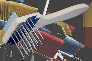 MAAJ BOHNERKRATZER/BESENKAMM ZUM REINIGEN VON BÜRSTEN/Besen/BLOCKERN WIE ZU Omas Zeiten - VEGAN - Made IN Germany