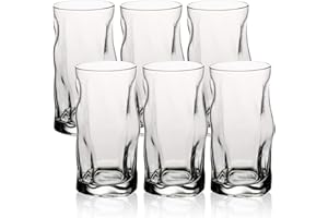 Bormioli Rocco Único italiano highball vaso de vidrio, lima, 16 oz, paquete de 6