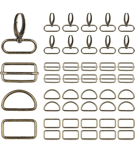 20 Mousquetons Métalliques Pour Sacs Et Accessoires DIY - Boucles D Et Coulissantes En Bronze Antique