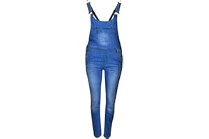 ShopOnline® Kids Denim Dungaree Girls Jumpsuit Childrens Playsuit Overall Relaxed Romper Jean TOP