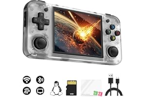 LIDOUYA RG35XX H Retro Handheld Spielekonsole,3.5 Inch IPS Screen Linux System,Unterstützt 2.4G Wireless Gamepad und HDMI TV-Ausgang,Retroshock Konsole, mit 5500+ Klassische Spiele, 64G TF-Karte, Weiß