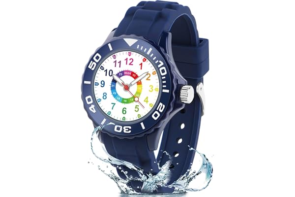 GUUMUXIN Montre pour Enfant Garçon et Fille,Analogique Quartz Montre avec Bracelet en Caoutchouc,3ATM Étanche