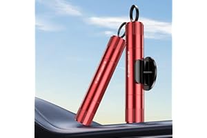 REGAPOG Brise Vitre Coupe Ceinture – Coupe Ceinture Brise vitre 2 en 1, Outil de Secours d’Urgence Compact pour Voiture, Accessoire de Sécurité Automobile Essentiel (Rouge 1PCS)